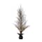 5ft. Pre-Lit LED Halloween Black Twig Artificial Fall Tree in Burlap Planter